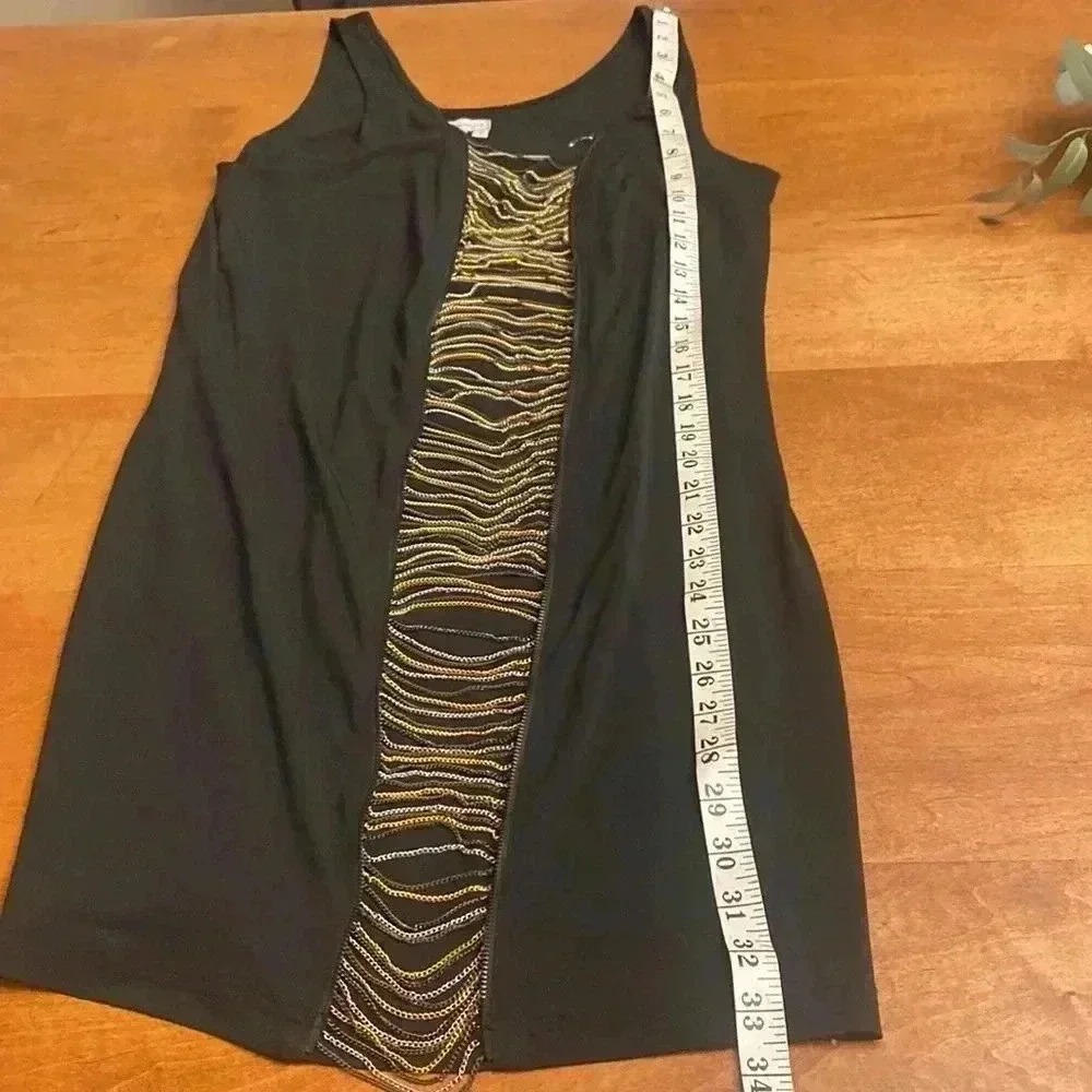 Boston Proper metallic chain dress sized M.  New without tags. - Picture 4 of 8